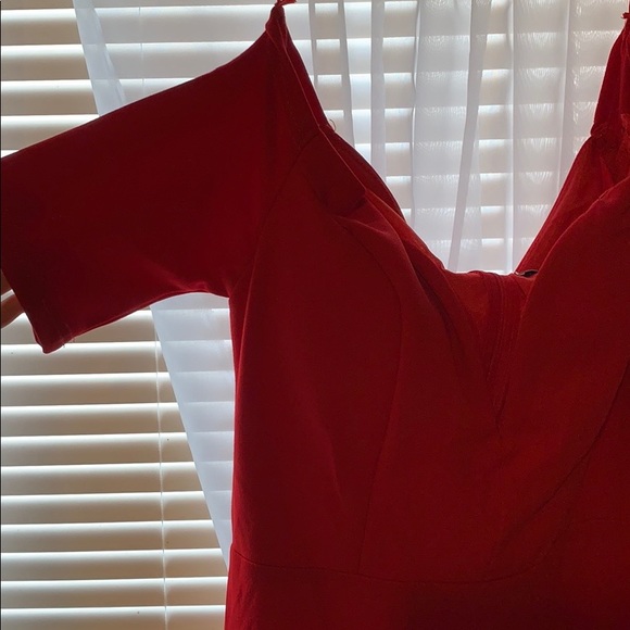 Red floor length gown - Picture 2 of 2